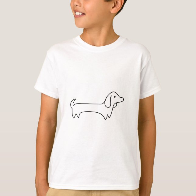DACKEL, HOTDOG, WURST-HUND, NIEDLICH, T-Shirt (Vorderseite)