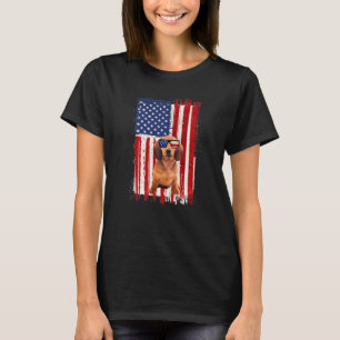 Dackel Hund amerikanische Flagge Patriotische Unab T-Shirt