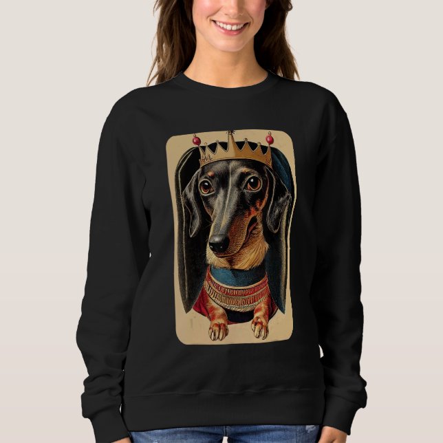 Dackel Hund Ancient Retro Dackel 3 Sweatshirt (Vorderseite)