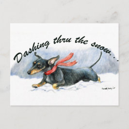 Dackel Hund Art Postkarte