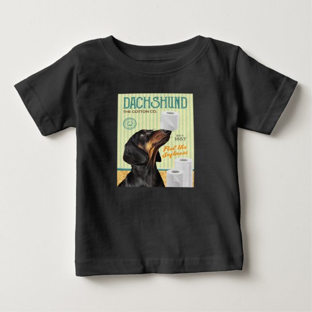 Dackel Hund Baby T-shirt (Vorderseite)
