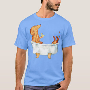 Dackel Hund braun kurze Haartoilette Anstrich 2 T-Shirt