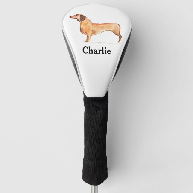 Dackel Hund Dackel Haustier Niedliche Dackel Golf Headcover (Vorderseite)