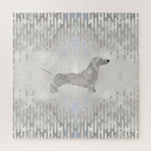 Dackel Hund - Dackel Perle Silhouette Puzzle