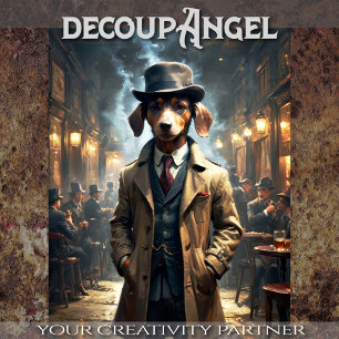 Dackel Hund - Decoupage - Seidenpapier