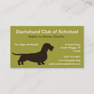 Dackel-Hund der Drahthaar-Dackel-Silhouette-  Visitenkarte