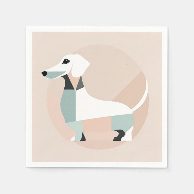 Dackel Hund, der in einem Kreis stehend ist Serviette (Vorderseite)