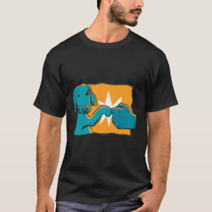 Dackel Hund Faustschlag T-Shirt