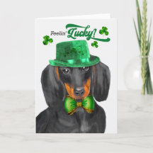 Dackel Hund Feelin' Lucky St Patrick's Day