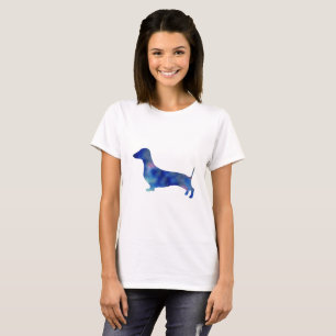 Dackel Hund Frauen Grundlegende T - Shirt, weiß T-Shirt