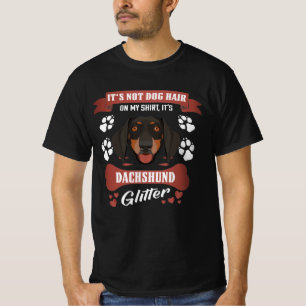 Dackel Hund Glitzer T-Shirt