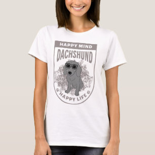 Dackel Hund glückliches Leben Cool Frauen T-Shirt