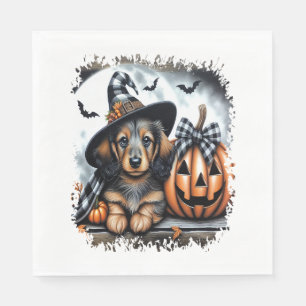 Dackel Hund Halloween Serviette