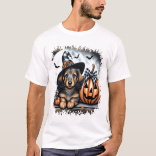 Dackel Hund Halloween T-Shirt