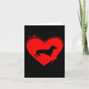 Dackel Hund Herzform Valentine Hunde Liebhaber Karte