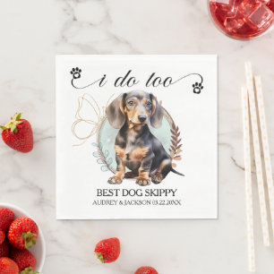 Dackel Hund Hochzeit Napkins mit Hunden Foto Serviette