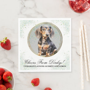 Dackel Hund Hochzeit Napkins mit Hunden Foto Serviette