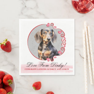 Dackel Hund Hochzeit Napkins mit Hunden Foto Serviette