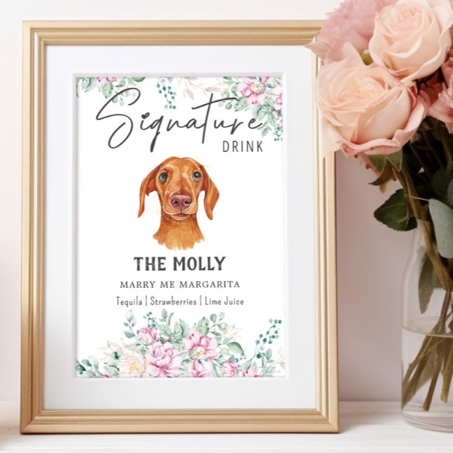 Dackel Hund Hochzeitsignatur Trinkzeichen Poster (Von Creator hochgeladen)