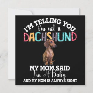 Dackel Hund ich sage Ihnen, ich bin keine Dackel Einladung