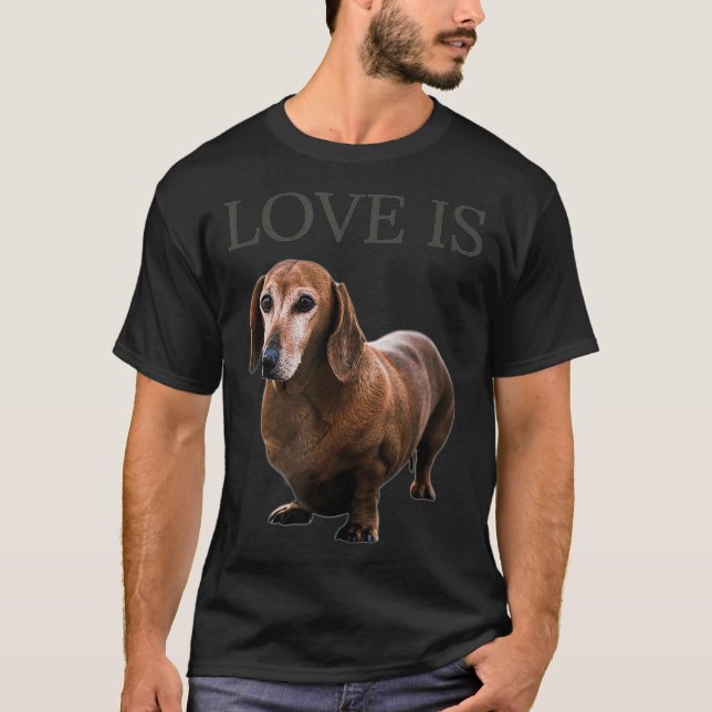 Dackel Hund Mama Vater Männer Frauen Kinder Gesche T-Shirt (Vorderseite)