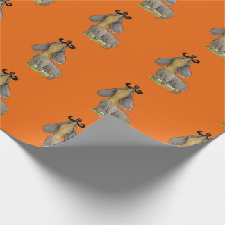 Dackel Hund Mustache Dackel Orange Geschenk Wrap P Geschenkpapier