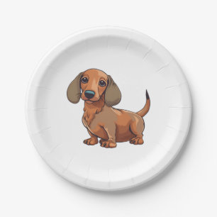 Dackel Hund Niedlich Pappteller