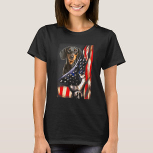 Dackel Hund - Perfekter Flag Patriotischer Hund T-Shirt