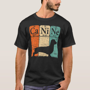 Dackel Hund Periodische Tischelemente Hundekanine T-Shirt