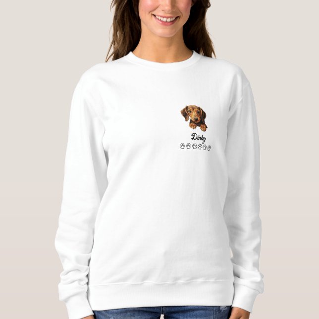 Dackel Hund Personalisiert T - Shirt (Vorderseite)