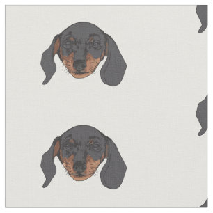 Dackel Hund Portrait Stoff
