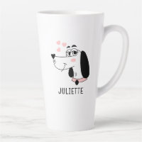 Dackel Hund Romantische rosa Herzen Personalisiert