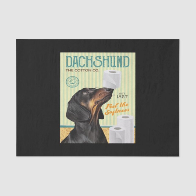 Dackel Hund Seidenpapier (Vorderseite)