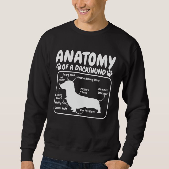 Dackel Hund Sweatshirt (Vorderseite)