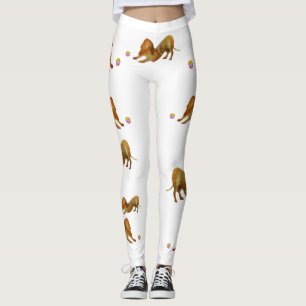 Dackel-Hund u. Ball Watercolo Leggings
