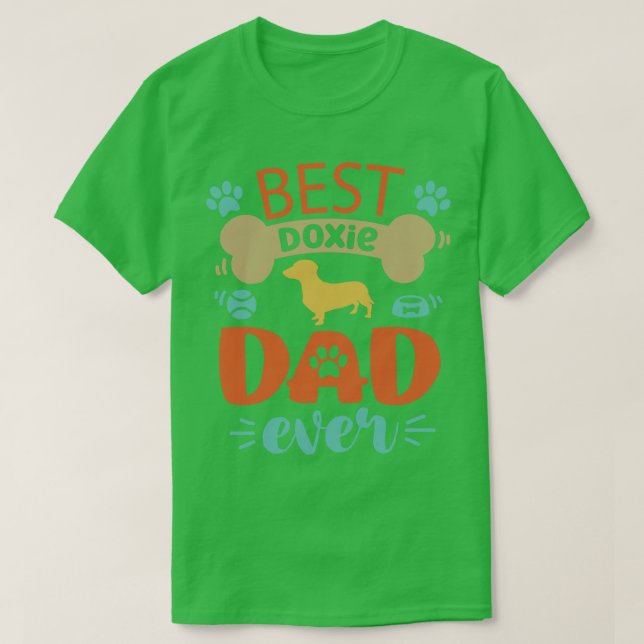 Dackel Hund Vater T-Shirt (Design vorne)