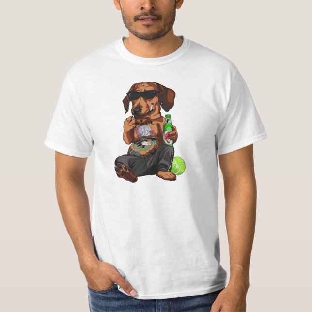 Dackel Hund Viagra Boys Sebastian Murphy T-Shirt (Vorderseite)