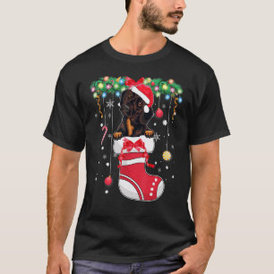Dackel Hund Weihnachten Hund Weihnachten Strumpf 1 T-Shirt