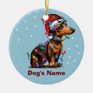 Dackel Hund Weihnachten Personalisierte Ornamente