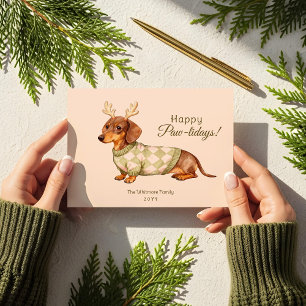 Dackel Hund Weihnachten Schachtel Sweater Foto