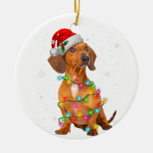 Dackel Hunde Bäume Weihnachten Weihnachten Weihnac Keramik Ornament