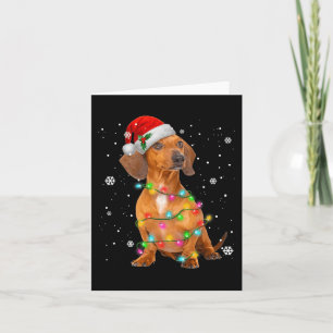 Dackel Hunde Bäume Weihnachtsgeschenke für Haustie Karte