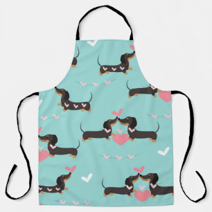 Dackel Hunde in Liebe und Herz nahtlos Schürze