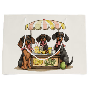 Dackel Hunde Lemonade Stand Große Geschenktüte