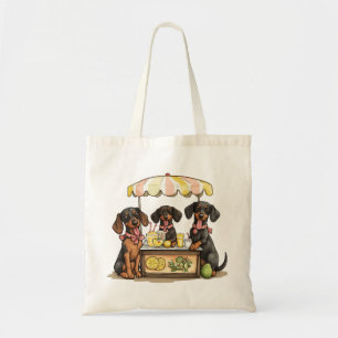 Dackel Hunde Lemonade Stand Tragetasche