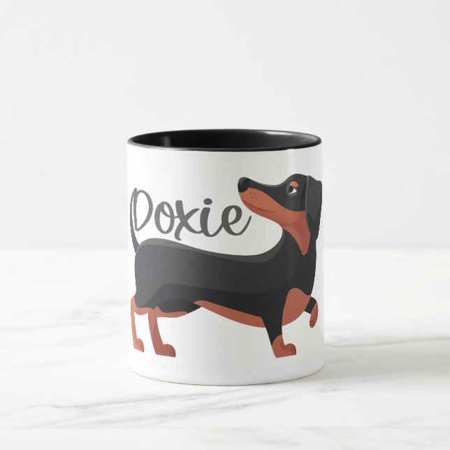 Dackel Hunde Liebe Tasse (Zentrum)