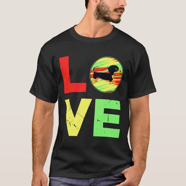 Dackel Hunde Mama Dackel T-Shirt (Vorderseite)
