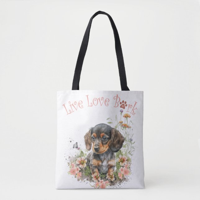 Dackel Hunde Mama Floral (Vorderseite)