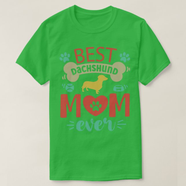 Dackel Hunde Mama T-Shirt (Design vorne)