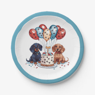 Dackel Hunde Pappteller
